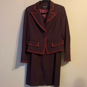 Isabel & Nina Burgundy Sheath Dress/Jacket. Size 8